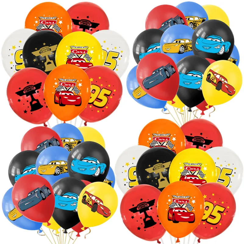 10/20pcs Disney Cars 12inch Latex Balloon Lightning McQueen Mater Balloons Decorations Kit For Birthday Baby Shower Party Suppli