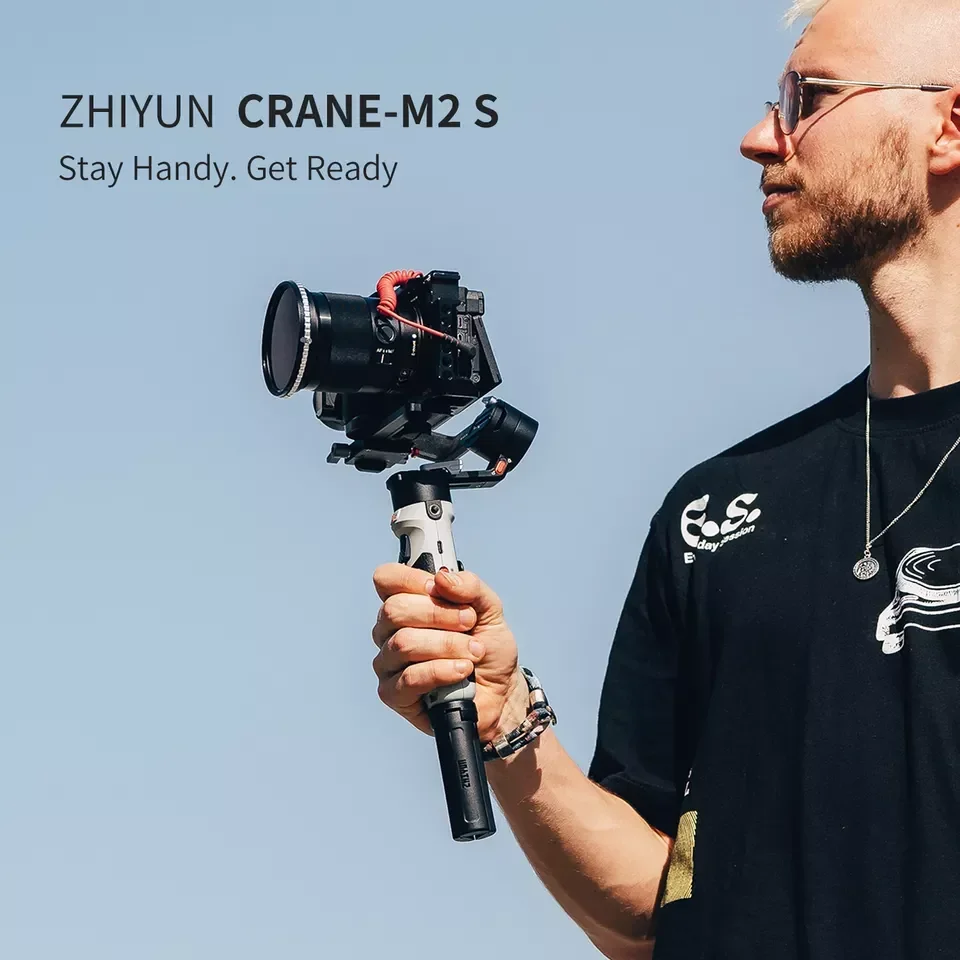 جديد ZHIYUN M2S Gimbal 3 محور بدون مرآة مثبت الكاميرا المحمولة ZHIYUN CRANE M2S للهواتف الذكية للكاميرا المدمجة