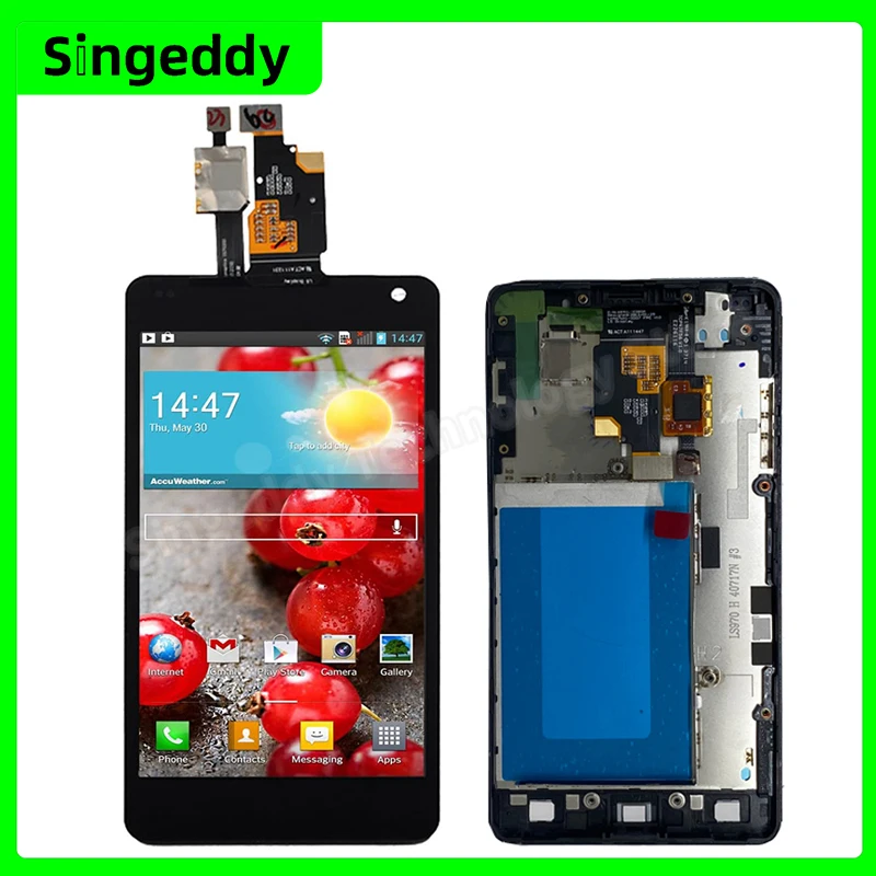 

Touch Screen LCD Assembly For LG Optimus G E975 E976 E973 E977 Retina Complete Display With Frame Black 4.7'' 1024*768 TFT