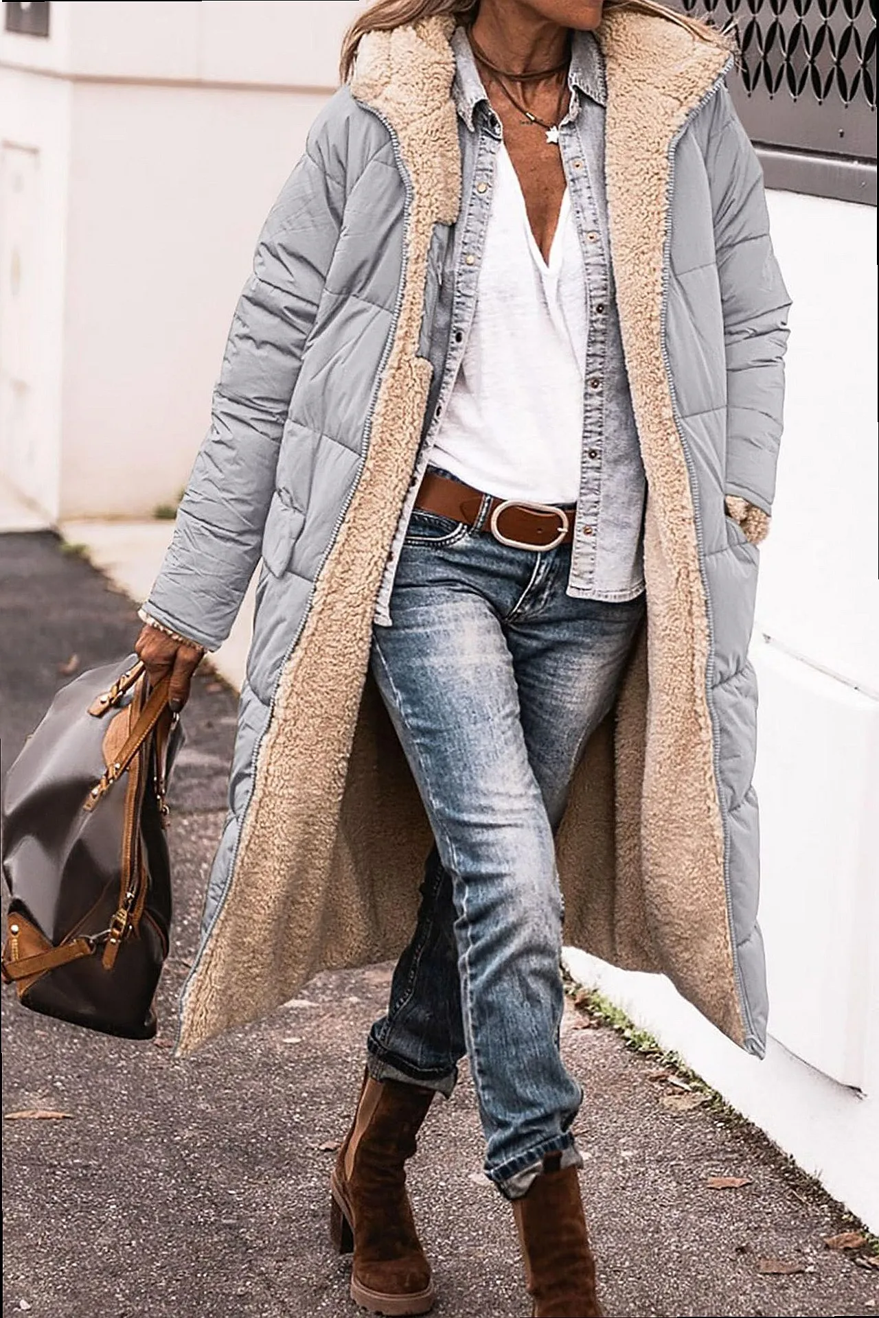 Women Winter Coat Long Cotton Coat Faux Fur Outerwear Plus Size Coats Spring Summer - view 2