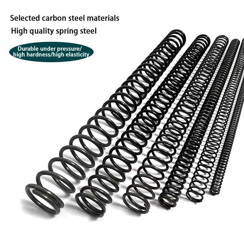 Wire Diameter 1.0/1.5/2.0mm Compression Spring 65Mn Spring Steel Extended Extra Long Pressure Springs OD:8-30mm Length:150-500mm