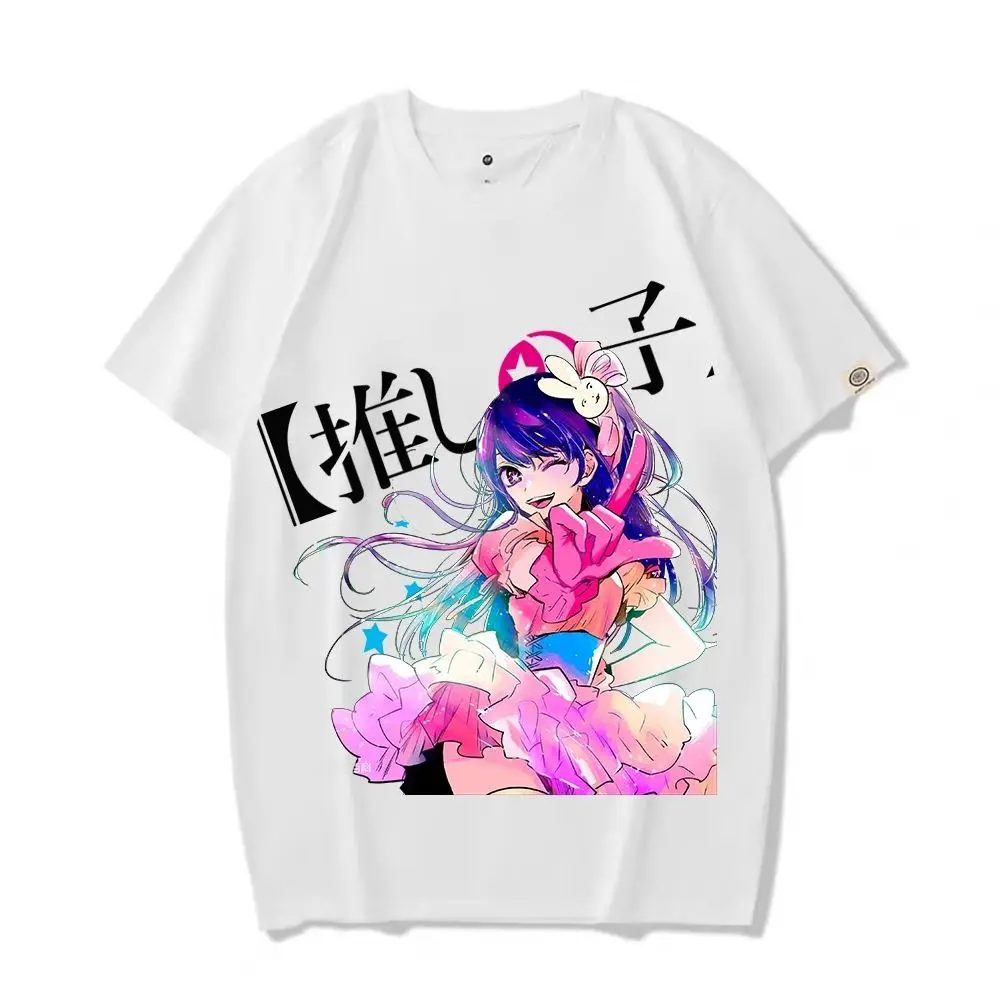 Cute Anime Women T-shirt OSHI NO KO Hoshino Ai Hoshino Rubii Short Sleeve Tshirt Harajuku 2023 Summer Streetwear Y2k Clothes Top