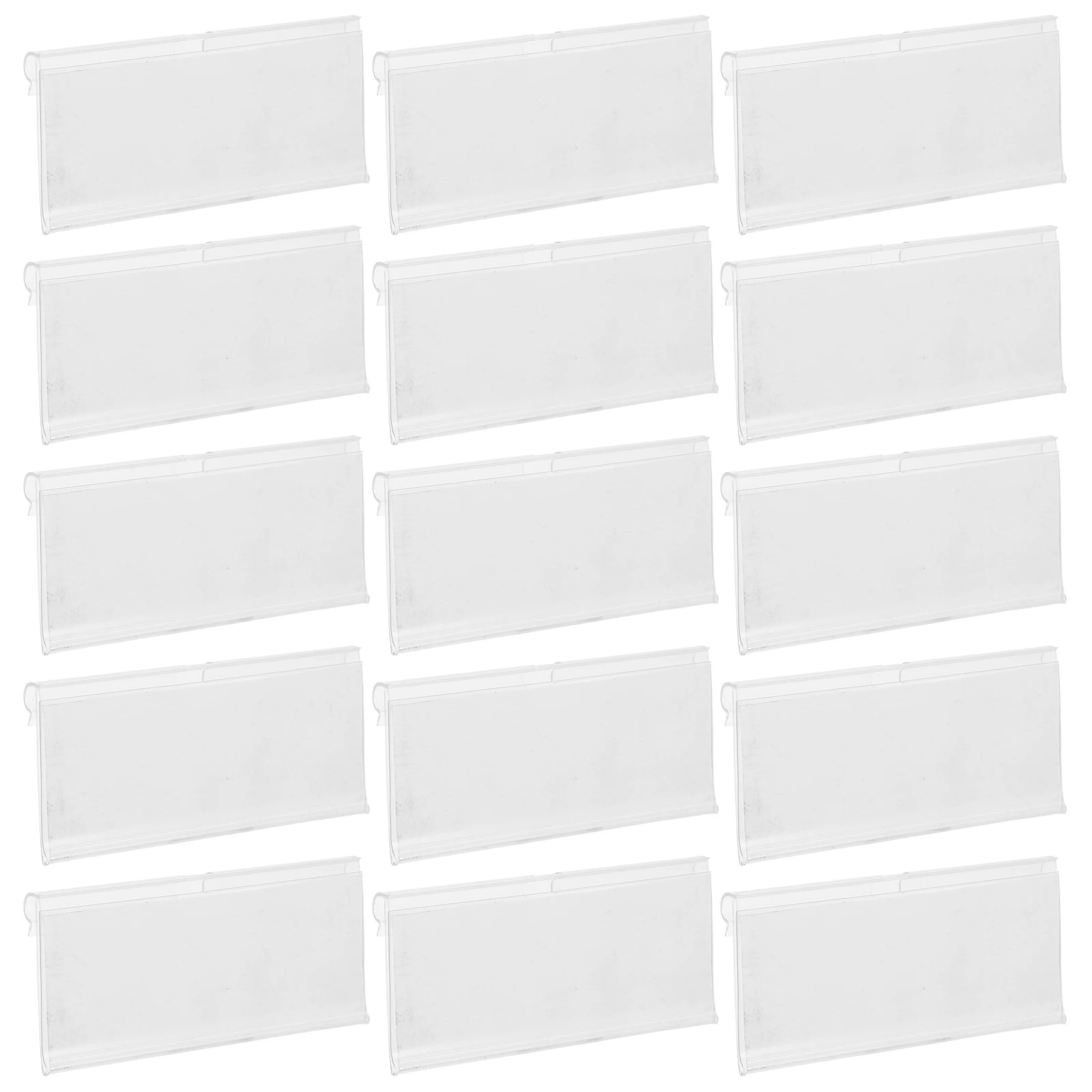 

100 Sets Shelf Price Tag Label Display Holder Frame Basket Bin Labels Storage Box Plastic Sign Transparent Merchandise