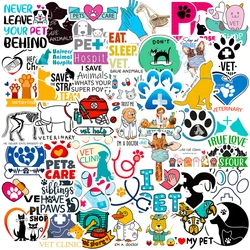 10/30/50PCS Cartoon veterinario Cute Animal Stickers Funny Decal Kid Toy Gift fai da te frigo bagagli Skateboard Car Sticker all'ingrosso