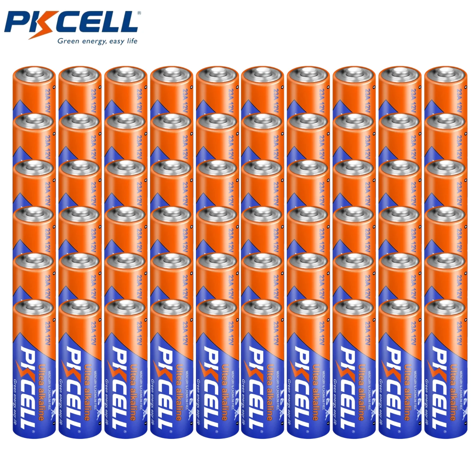 PKCELL 60PCS 12V 23A Cell LRV08 MN21 MN23 23AE 23GA A23 Alkaline Batteries 23A 12 Volt Alkaline Battery for Keyboards Clocks