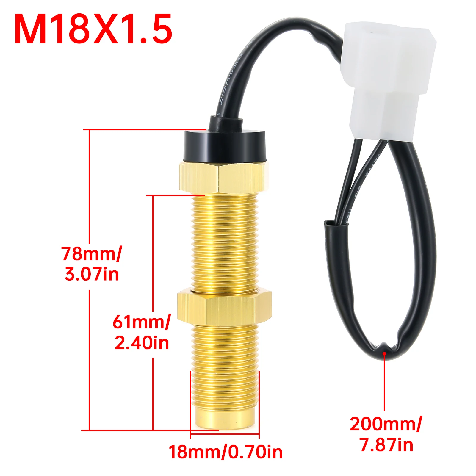 REV Counter Tachometer Sensor fit for 4000/6000/7000/8000 RPM Diesel Tachometer Car Motor Boat Tacho Sensor meter M16/M18