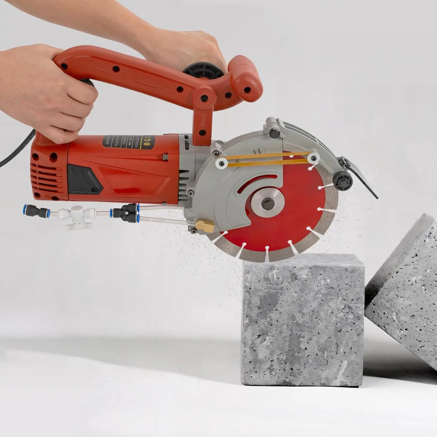 

4800W Electric Concrete Saw，7"" Blade With 2.8 Inch Max Cutting Depth，Wall Chaser Concrete Cutter For Brick, Concrete Wall,