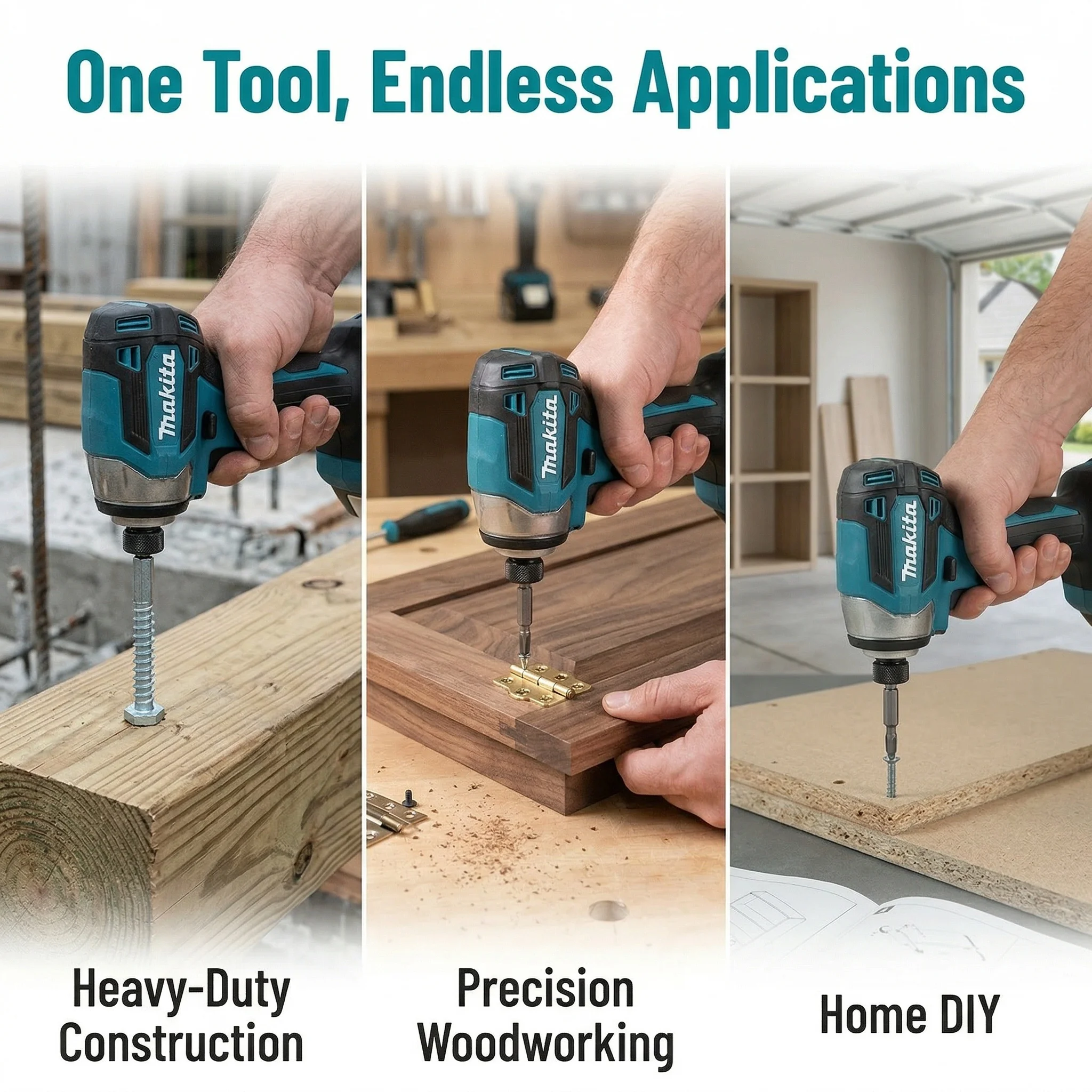 Makita DTD173 Bare Power Tool 18V Brushless Impact Driver T Mode Ring Built-in LED Light For Indoor Wood Craft DIY Jobs gallery 3