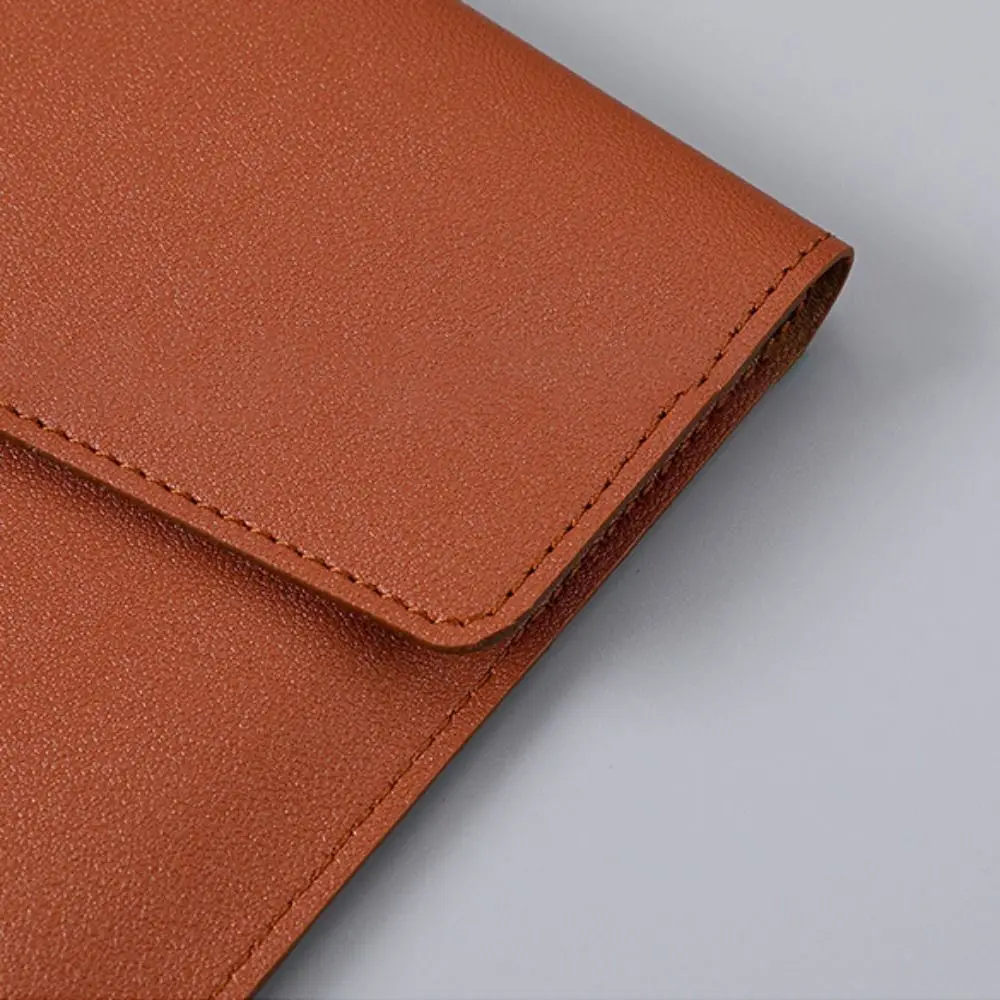 Folder Bag Leather A4 Storage File Bag Large Capacity Waterproof Business Document Bag Thickened Portable Data File Bag Office