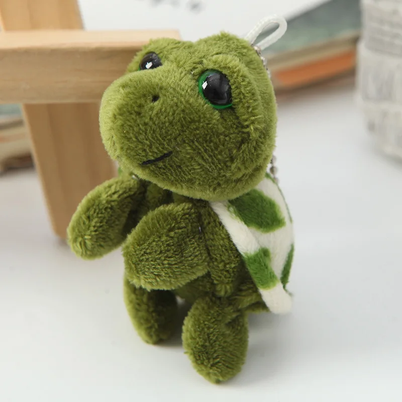 Cute Mini Cartoon Big-eyed Turtle Soft Plush Toy Pendant Exquisite Turtle Keychain Girl Bag Jewelry Schoolbag Ornament Gift