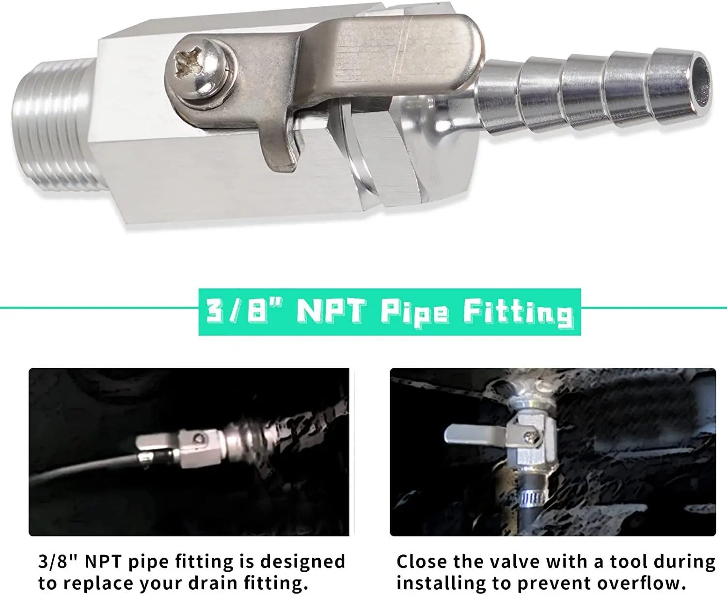 1 مجموعة 1-3/4 "الديزل خزان الوقود المساعد تثبيت عدة ل 2013-2023 رام شاحنات الديزل 11408 #3