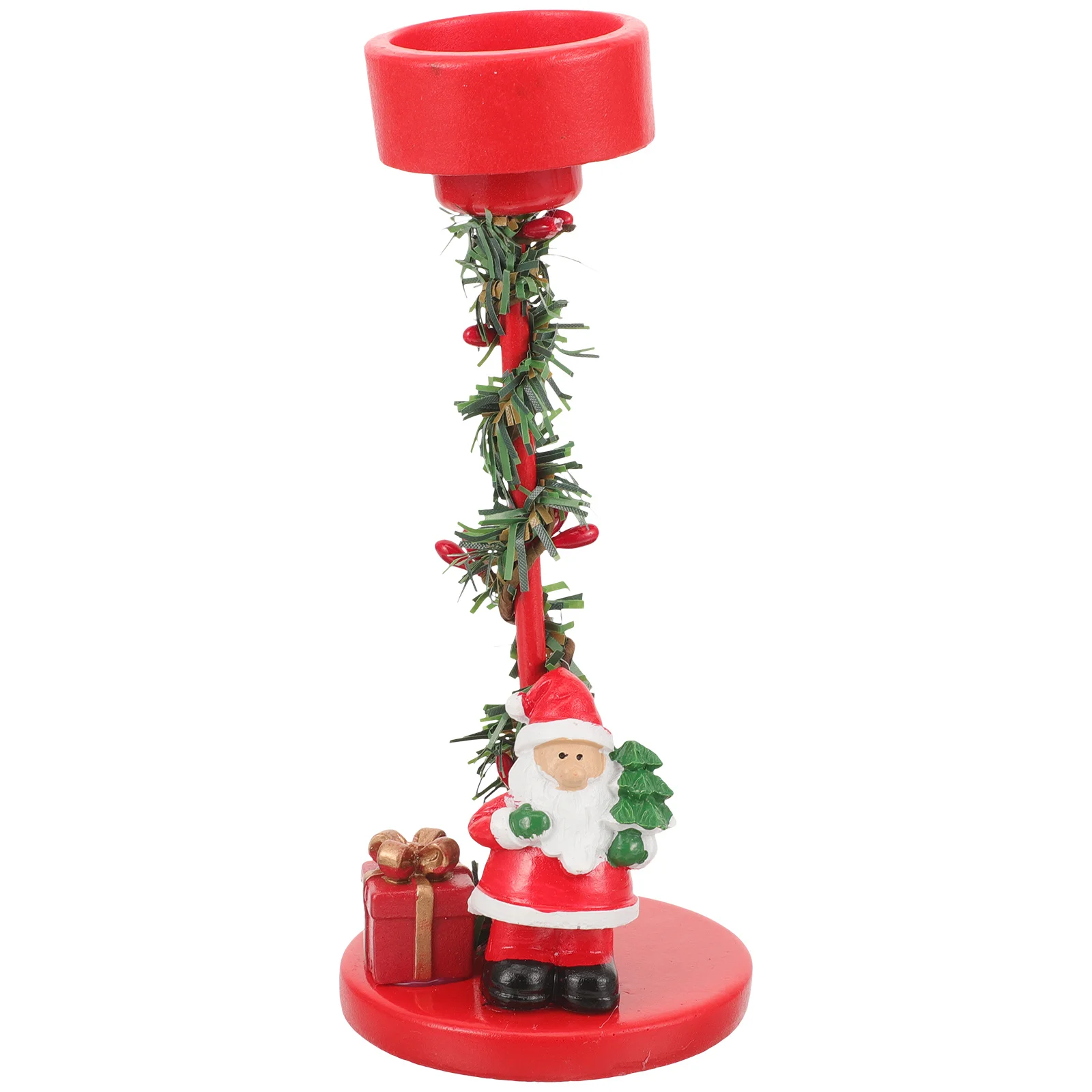 

Christmas Tealight Holder Resin and Metal Cartoon Deer Candlestick for Tabletop Decoration Xmas Holder Centerpiece