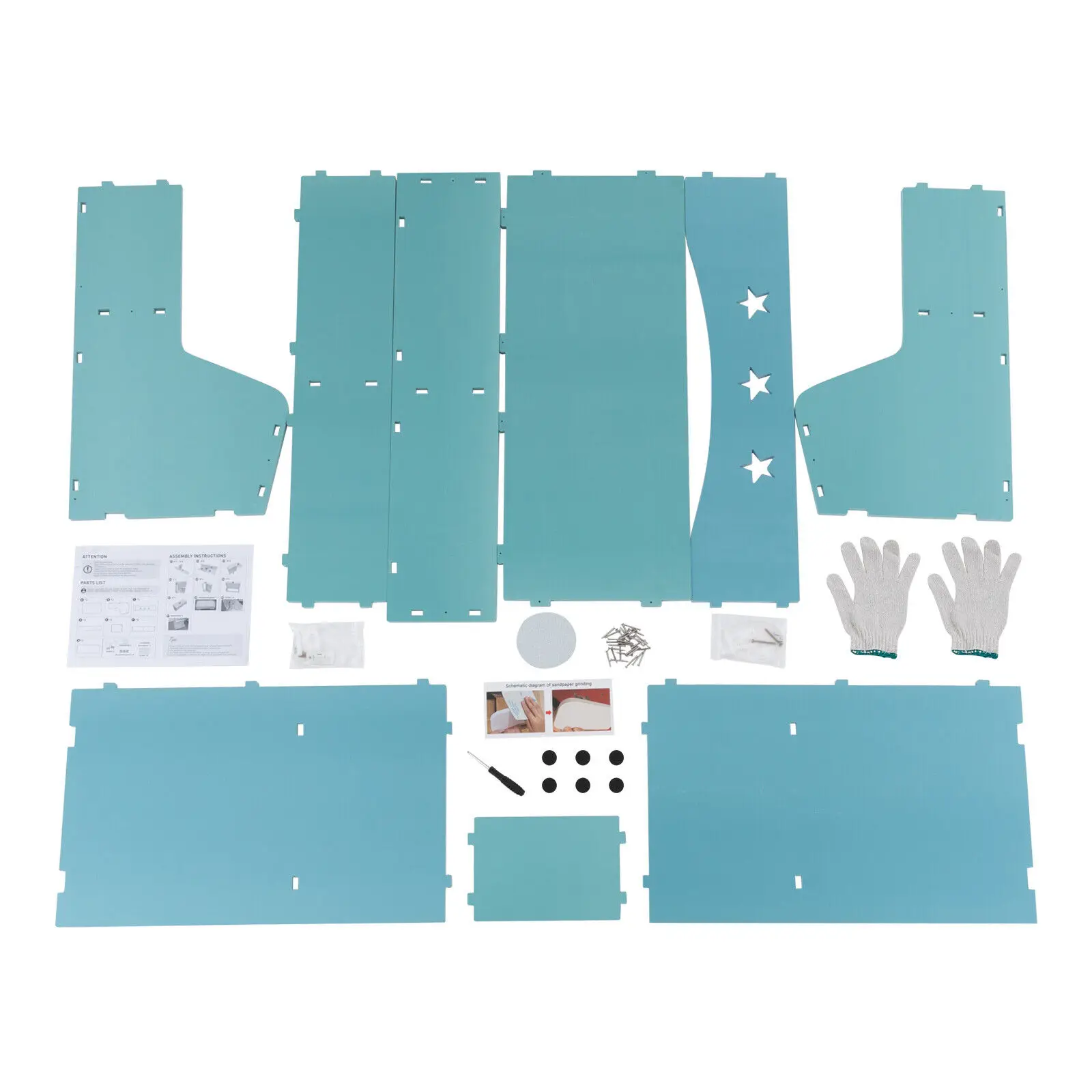 Children Room Toys Box Bookcase With Storage Cabinet Organizer 2-Tiers Bookshelf