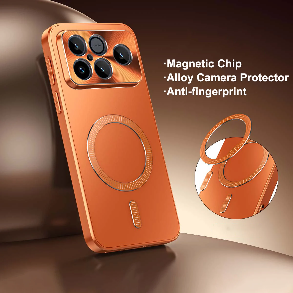 Für POCO F8 Ultra F8 Pro Hülle Magnetische Mag-safe Kabellose Ladefunktion Harte Matte Rückseite Legierung Kameraschutz Abdeckung Handyhülle