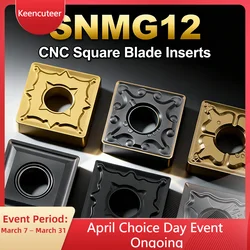 Inserto de carburo SNMG120404 SNMG120408 para MSDNN MSSNR herramienta de torneado externo SNMG cortador de acero inoxidable de hoja de R-S/L-S CNC L, 10 Uds.