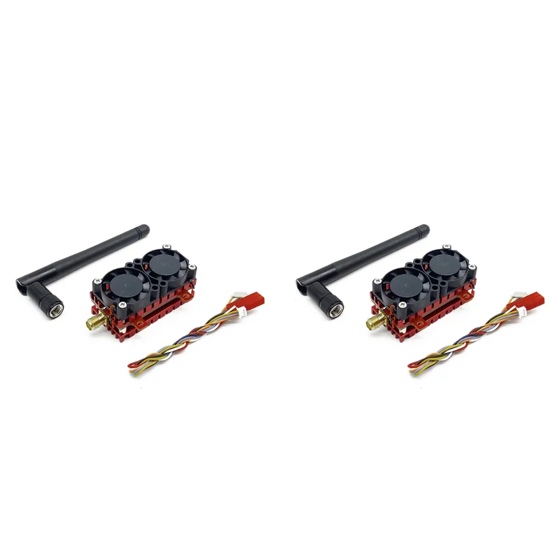 L52A-2X 5W 5.8G VTX 5000Mw 48CH FPV جهاز إرسال الفيديو مع مروحة التبريد 2S-6S لطائرة FPV طويلة المدى RC بدون طيار