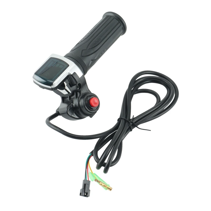 Aperto do acelerador de velocidade da bicicleta elétrica, Display LCD com interruptor, Ebike Twist Throttle, Acelerador, Aperto do guidão