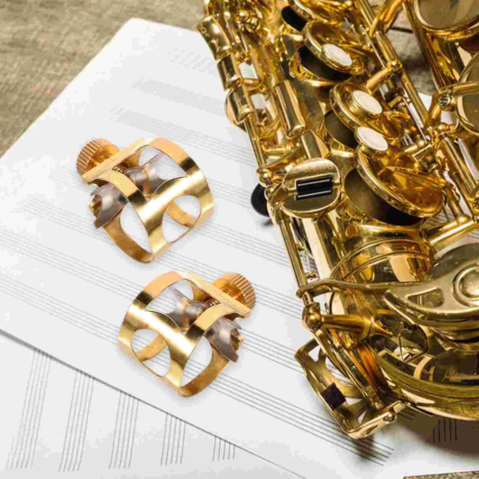 Saxophone Clip Professional Brass Sax Mouthpiece Clips Musical Instrument Mouthpiece Ligature Clip Wind Instrument Accessories