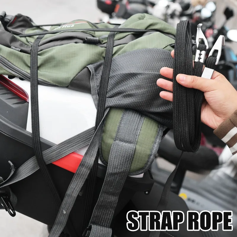 

Ремень для багажа мотоцикла, 92 см, эластичный банджи-шнур с алюминиевыми крючками, веревка для шлема, крепежная повязка для велосипеда, регулируемые привязки
