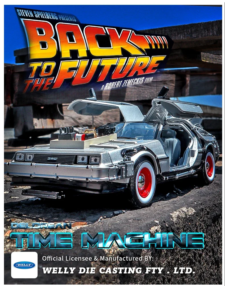 未開封 1/24 WELLY DeLorean Time Machine Welly 1:24 DeLorean Time Machine Back to the Future III