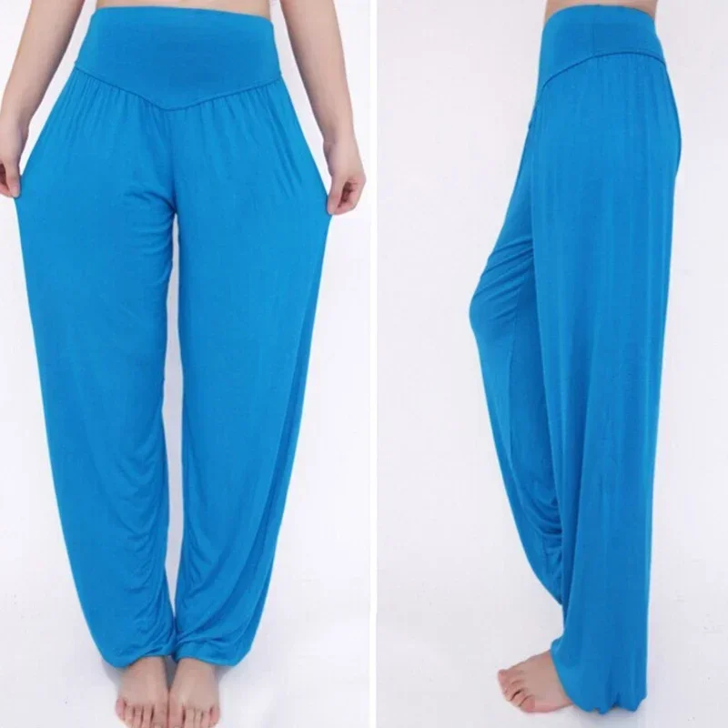 Summer Women Bloomers Modal Harem Pants Casual Sweatpants Solid Color Baggy Gym Yoga Jogging Pants Loose Dance Trousers