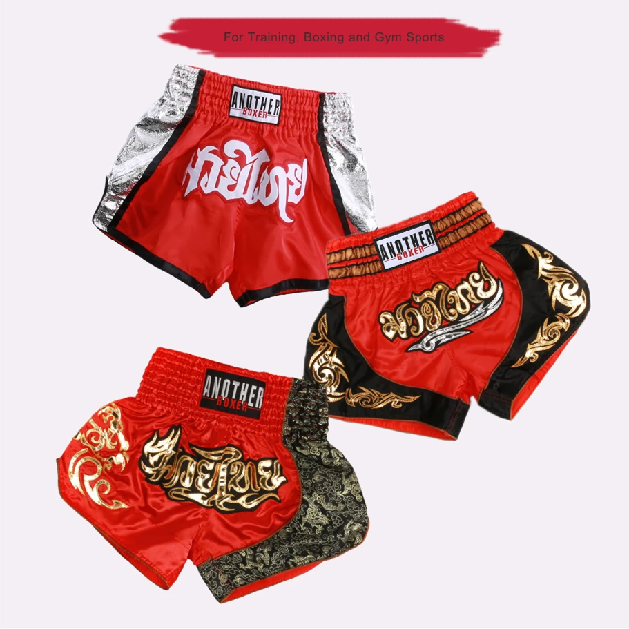 Boxing Fight Shorts for Men Women, Patchwork Color Slim Cut MMA Muay Thai Shorts Man, Kickboxing Clothing Martial Arts Trunks