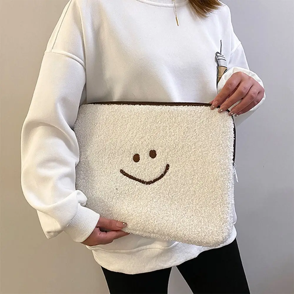 

Trendy 11/13 Inch Laptop Sleeve Case Smiling Face Shockproof Laptop Cover Protective Water-Resistant Tablet Carrying Bag