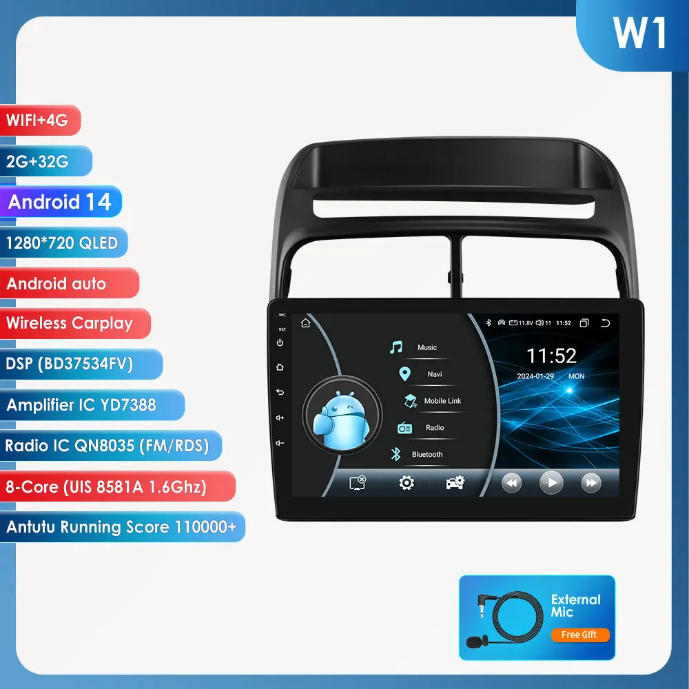 Hizpo 9 inch autoradio voor Fiat Grande Punto Linea 2007-2012 Android auto multimedia speler GPS Carplay autoradio stereo video audio hoofdunit touchscreen Airplay autoradio speler stereo GPS