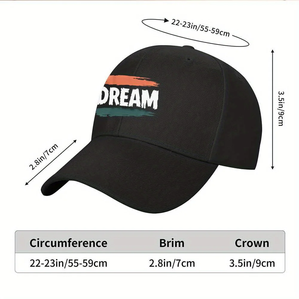 Bold Dream Brushstroke Baseball Cap Unisex Polyester Adjustable Outdoor Sports Hat