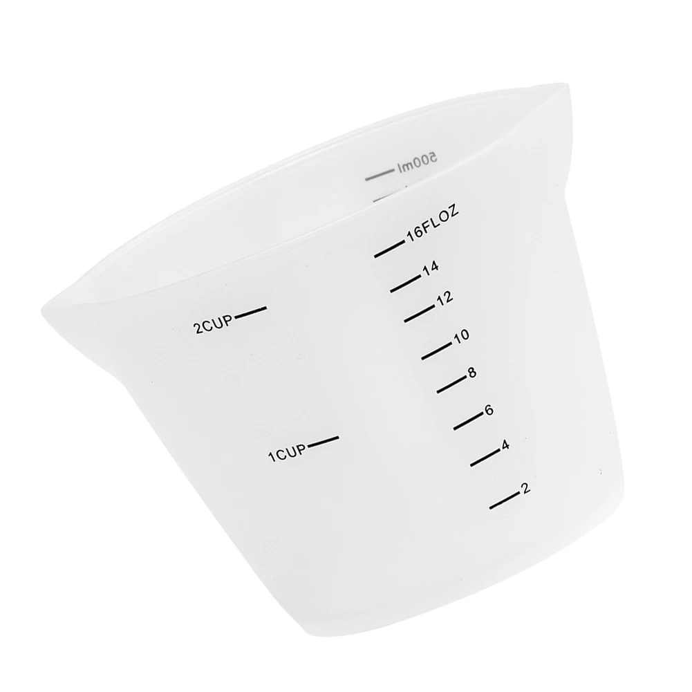 Silicone Measuring Cup Set 250ml 500ml for Baking Cooking Mixing Pouring Ingredients with Clear Scale Readings