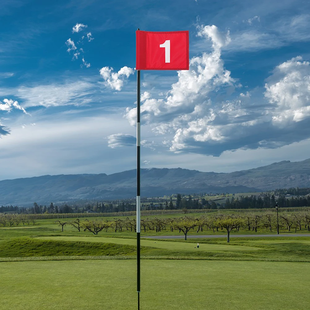 

2pcs Golf Flags for Yard Practice Red 1 Numbered Putting Tools Training Aid Golfing Accessories Target Banner Skills Improvement
