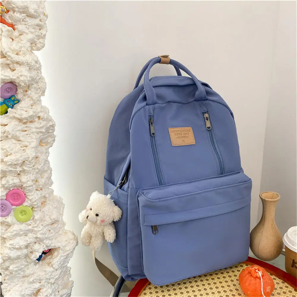 Fashion Solid Women Backpack Classic Canvas Backpack Women High Capacity Leisure School Bag For Girl Casual Travel Backpack