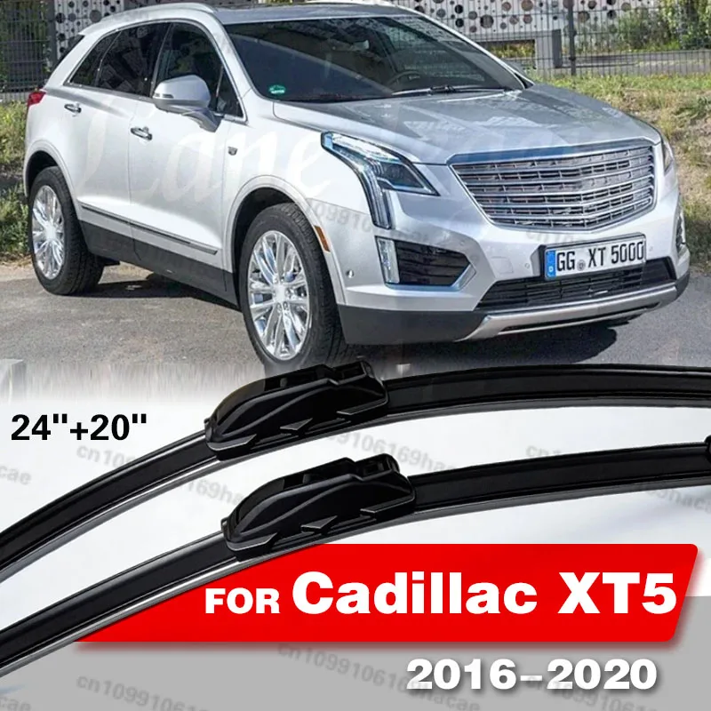 

Гибридные передние дворники для Cadillac XT5 2016-2020: щетки для очистки лобового стекла от дождя, 24+20 дюймов