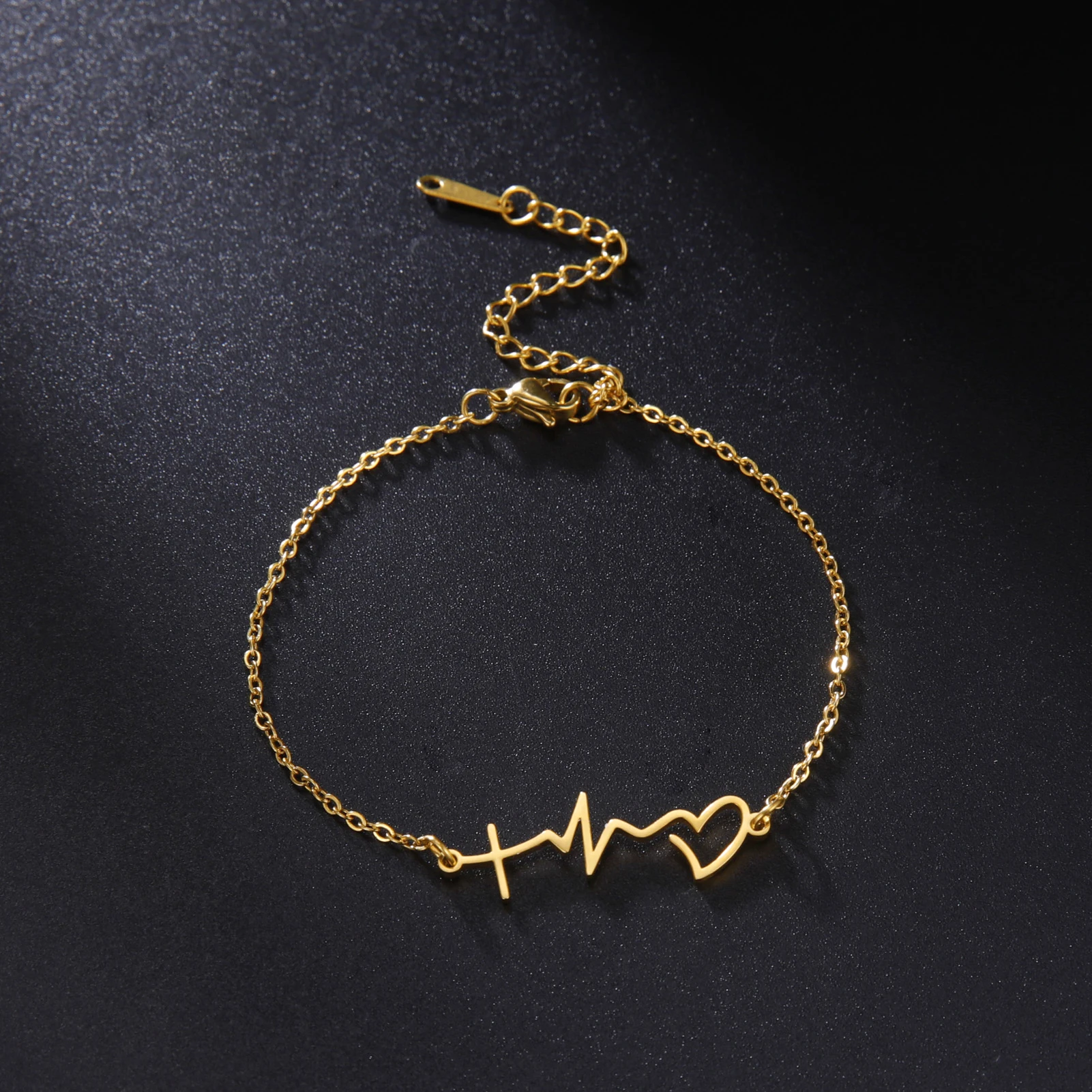 Kkjoy Mode Edelstahl Fußkettchen für Frauen Männer Silber Farbe Buchstaben Symbol Fuß kette einfachen Schmuck weiblichen Strand Accessoires – Detail 6