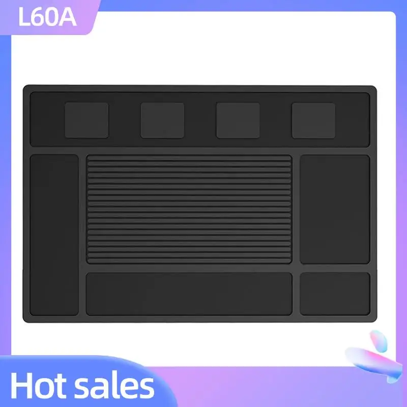 l60a-美容ツールマット-サロン理髪店用、クリップステーションオーガナイザー用磁気クリップ付き、クリッパーツール用スロット4つ付き