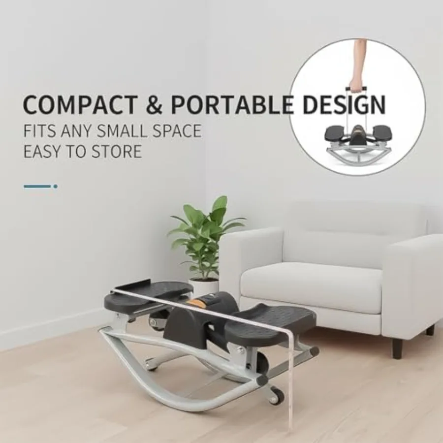 سائر صخرية مدمجة محمولة من الجانب إلى الجانب، سائر جانبي منخفض التأثير للركبتين والمفاصل مع شاشة رقمية لزمن المسار