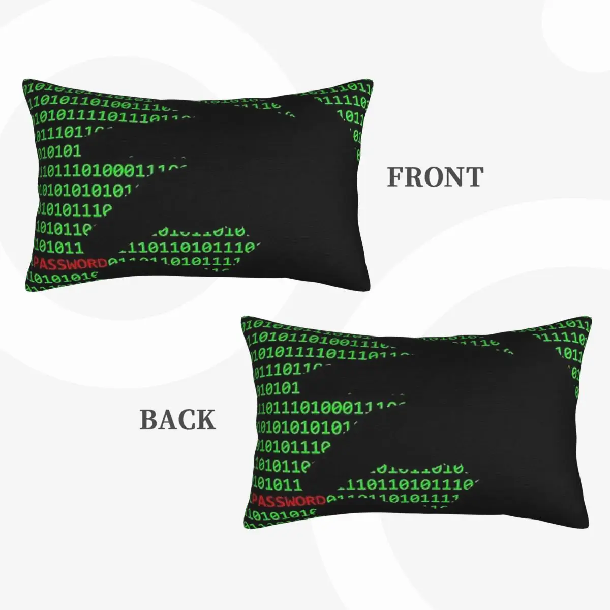 Hacker Code Binary Code Geek Science Computer Rectangle Pillowcase Cushion Cover Decorative Bedroom Bed Home Throw Pillow
