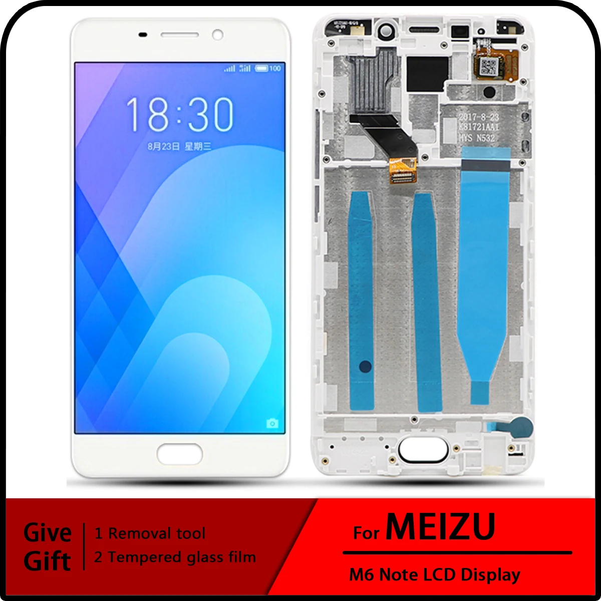 For Meizu M6 Note Touch Screen Digitizer + LCD Display For Meizu Note 6 5.5