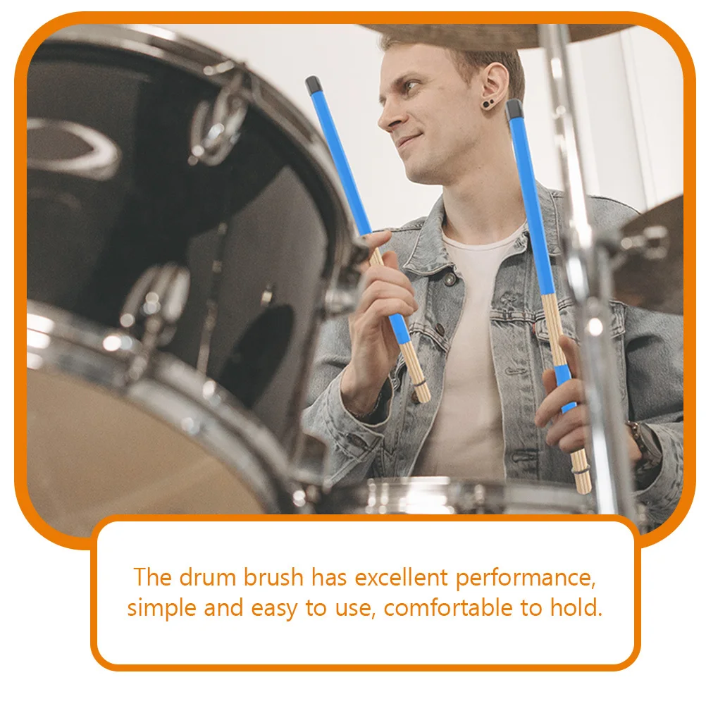 3 paires de brosses à tambour en bois, légères et portables, pour instruments de Percussion, accessoires de baguettes pour la musique