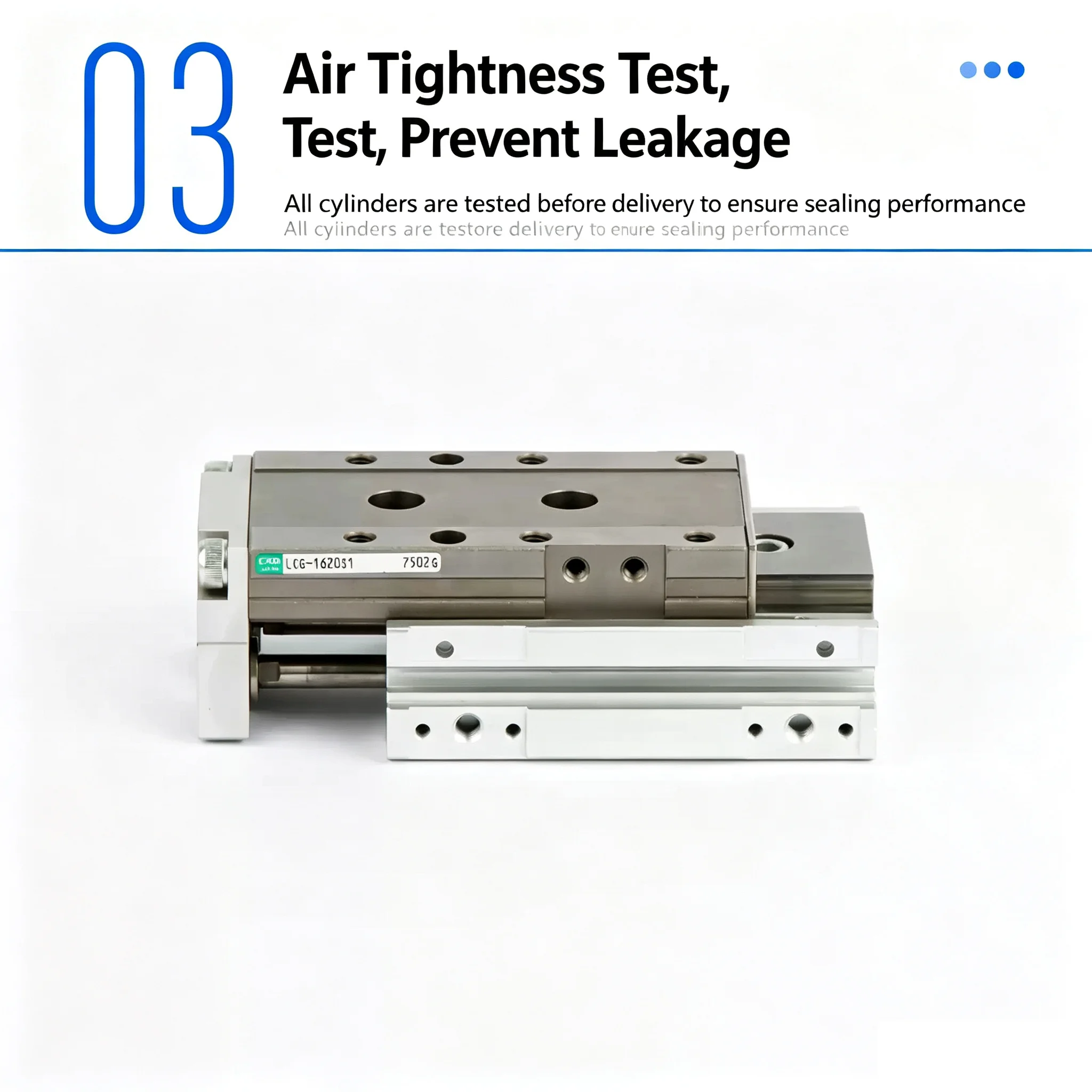 LCG6 Double Acting Air Slide Table Cylinder Pneumatic Linear Actuator 8-100mm Stroke for Industrial Automation
