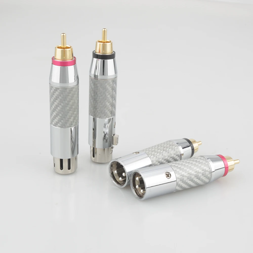 

Hi-Fi Carbon Fiber XLR to RCA Male Audio Jack Adapter 3 Pin Male to Female Balanced Connector for Audio Equipment