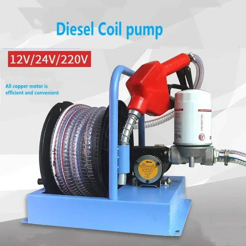 

New Electric Pump 12V/24V/220V Pump Self-priming Pump High Power Refueling Gun Metering Refueling Machine 30L /min/50L /min