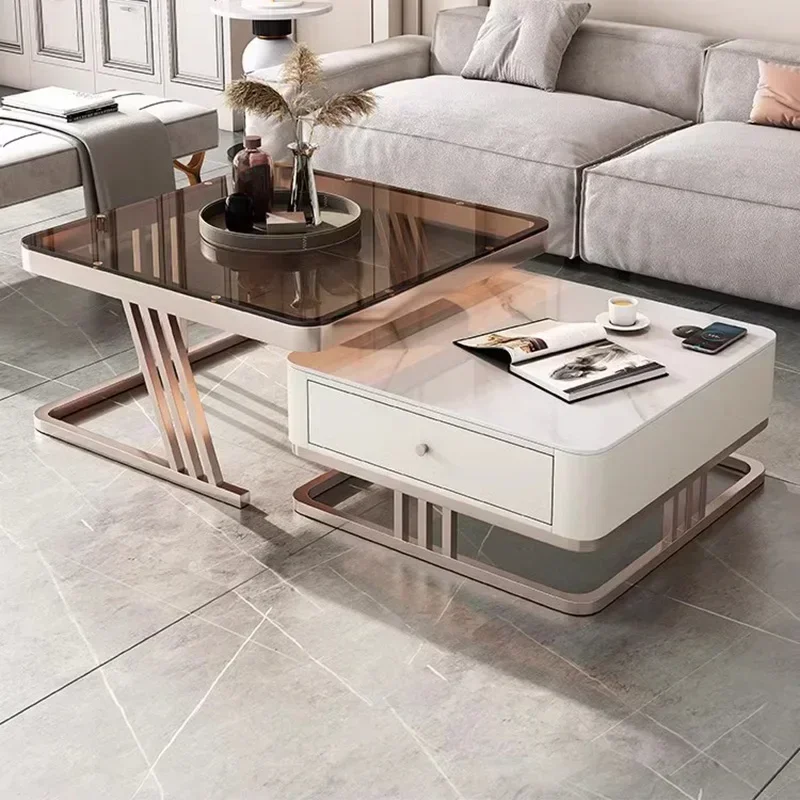 

Glass Luxury Elegant Coffee Tables Living Room Cheap Storage Coffee Tables Fashion Classic Tavolino Da Salotto Home Furniture