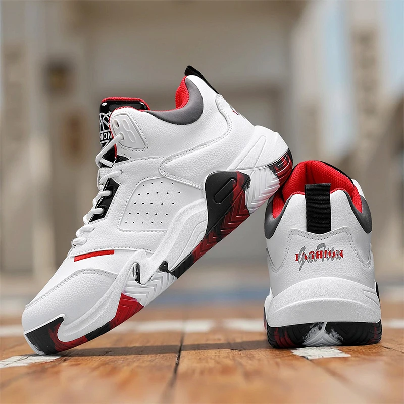 Basketball Shoes for Men High-top Sneakers Wear-resistant Anti-slip Outdoor Athletic Training Shoes Comfortable Man Sports Shoes