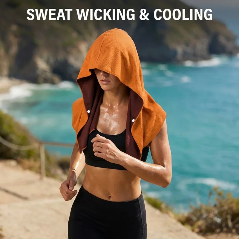 Magic Instant Chilly Towel for Neck Cooling Microfiber Soft Summer Gift for Men Dad Construction Worker