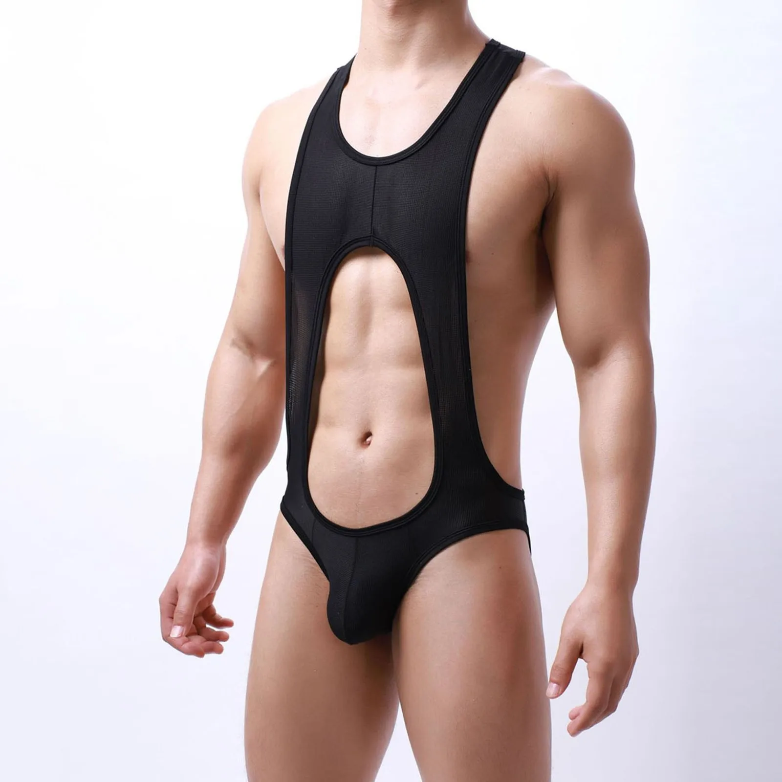 이국적인 셔츠 남성용 고급 메쉬 통기성 속옷 패션 남성용 청소년 탱크탑 터틀 미트