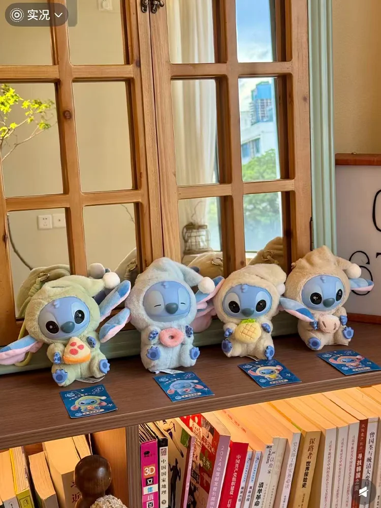 Disney Stitch Blind Box, No Matter How Tired You Are, You Still Need To Take A Bite. Series Of Vinyl Plush Cartoon Toy Gifts