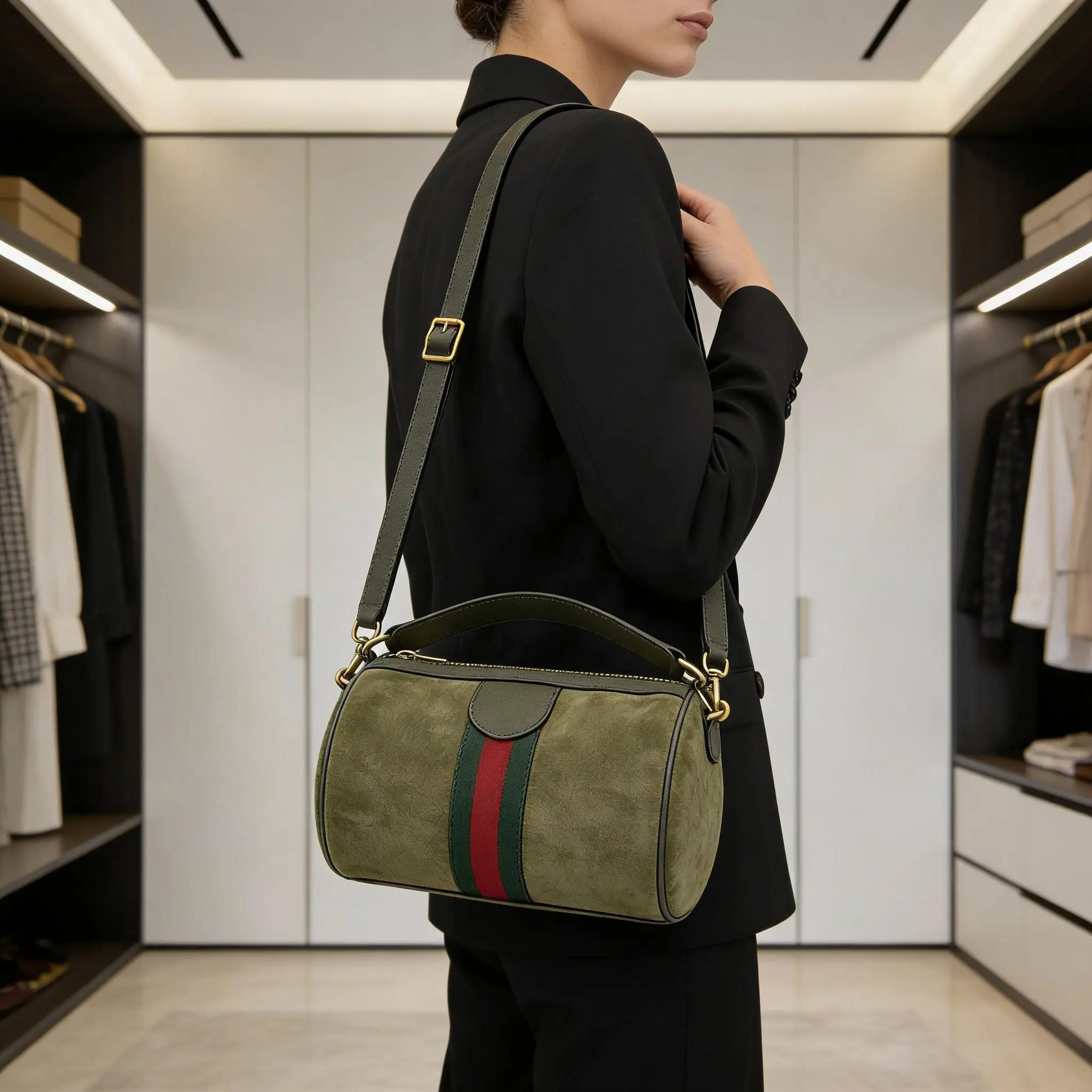 

Новая женская сумка через плечо, цилиндрической формы.