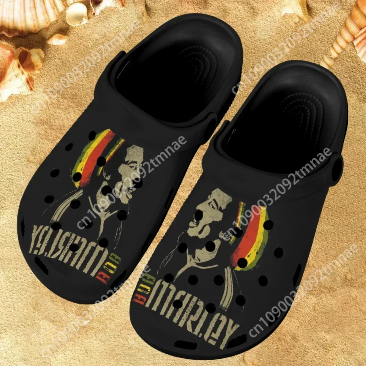 Famous Singer Rapper Bob Marley Custom Unisex Cozy Slides Summer Beach Slip On Casual Slippers Clogs Garden Shoes New Zapatos