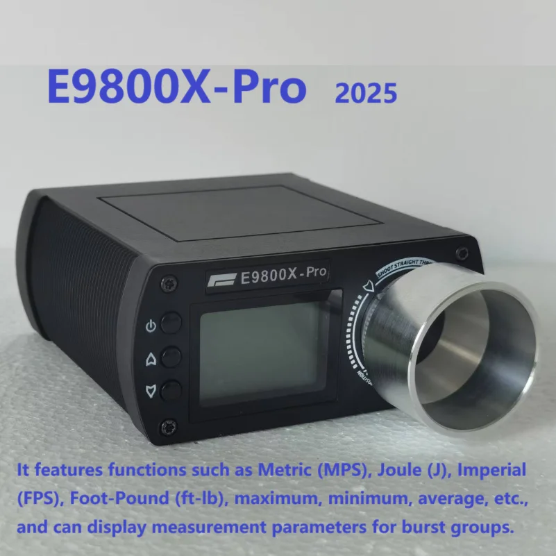 E9800X-Pro Bullet Firing Speed Chronograph LCD Chronoscope Is Upgraded Version of the E9800X Speed Tester Measuring Instruments